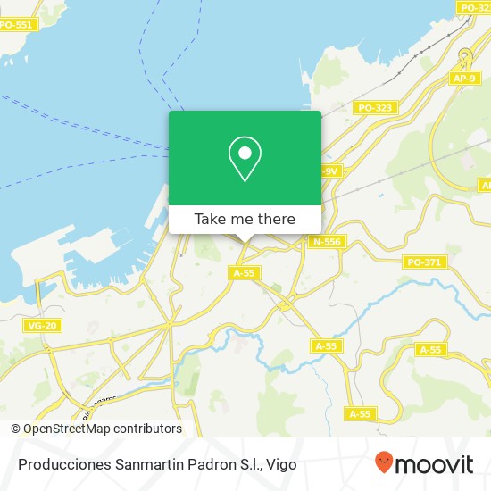 mapa Producciones Sanmartin Padron S.l.