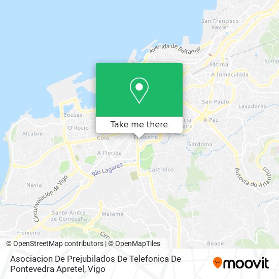 mapa Asociacion De Prejubilados De Telefonica De Pontevedra Apretel