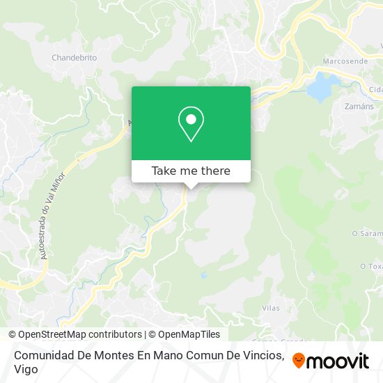 Comunidad De Montes En Mano Comun De Vincios map