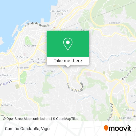 Camiño Gandariña map