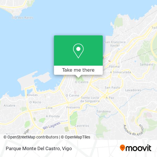 mapa Parque Monte Del Castro