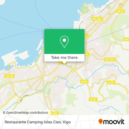mapa Restaurante Camping Islas Cies