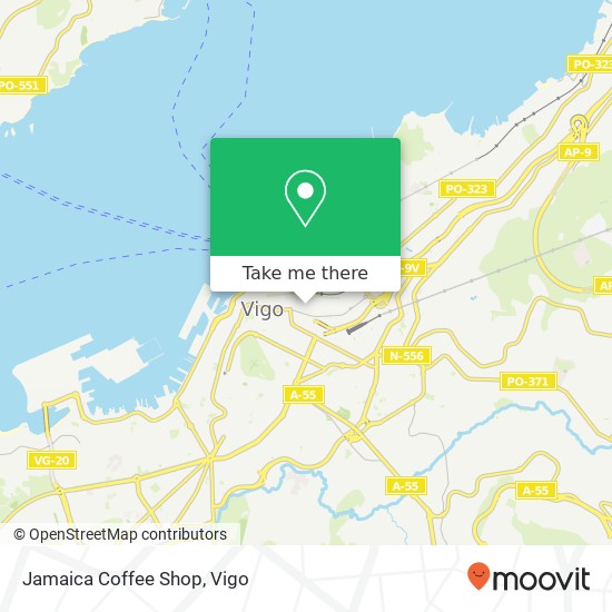mapa Jamaica Coffee Shop