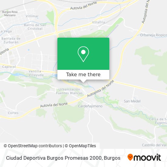 Ciudad Deportiva Burgos Promesas 2000 map