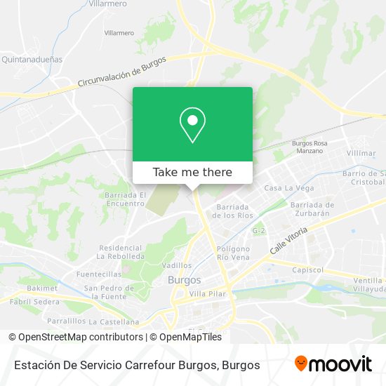 mapa Estación De Servicio Carrefour Burgos