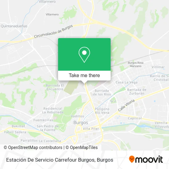 Estación De Servicio Carrefour Burgos map