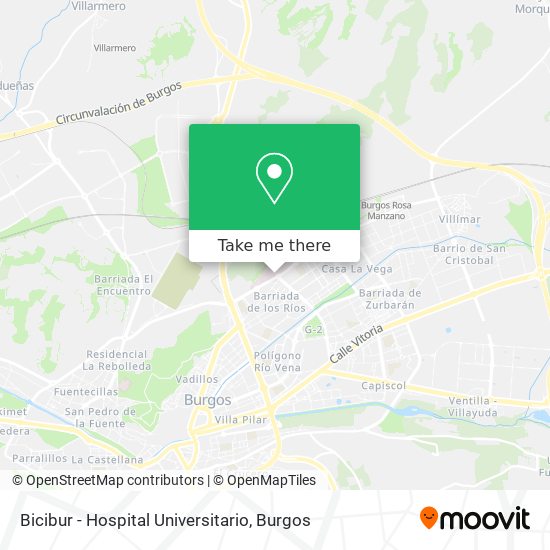 Bicibur - Hospital Universitario map