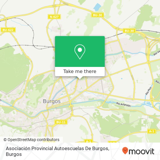 Asociación Provincial Autoescuelas De Burgos map