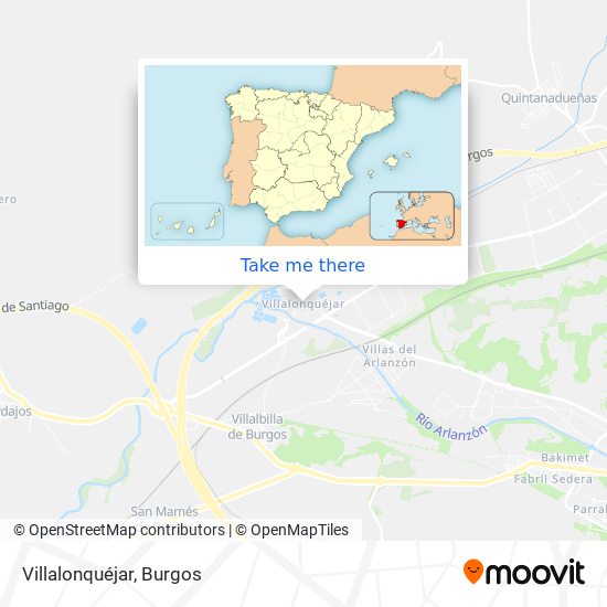 Villalonquéjar map