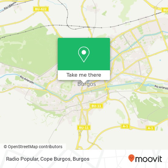 Radio Popular, Cope Burgos map