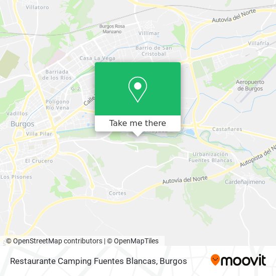 mapa Restaurante Camping Fuentes Blancas