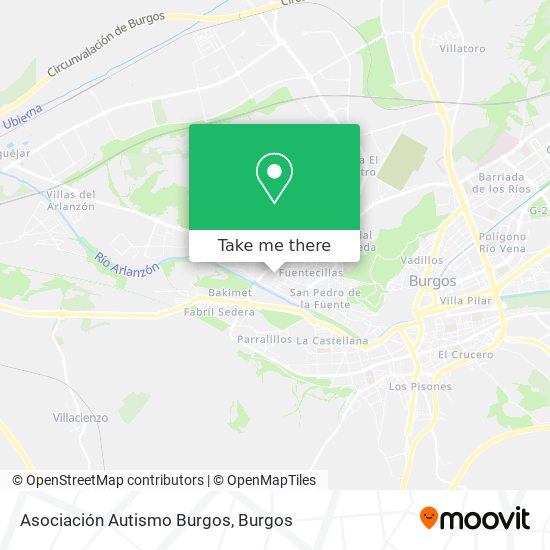 mapa Asociación Autismo Burgos