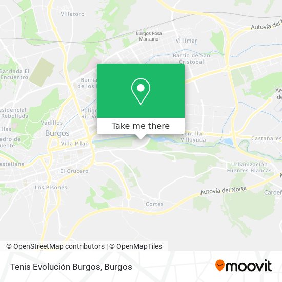 Tenis Evolución Burgos map