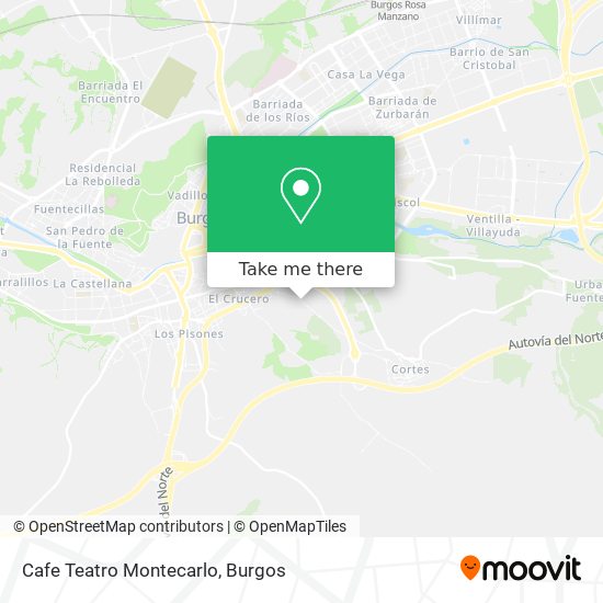 mapa Cafe Teatro Montecarlo