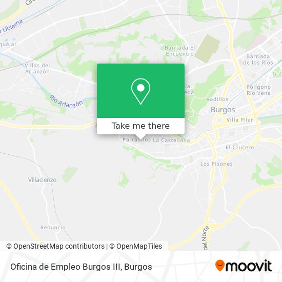 mapa Oficina de Empleo Burgos III