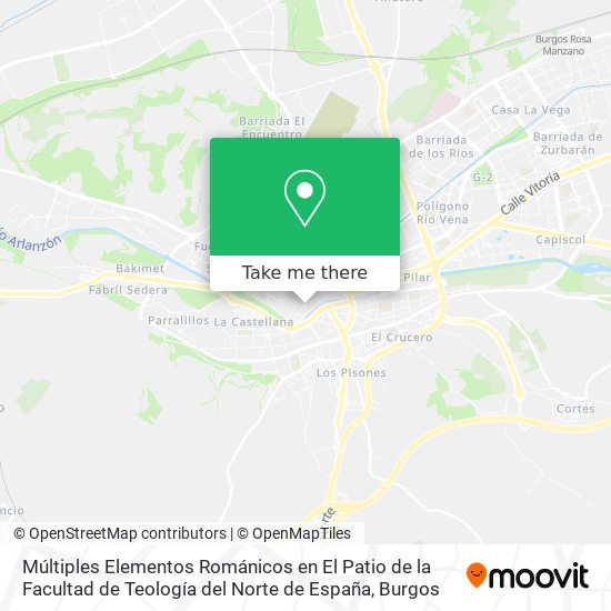 Múltiples Elementos Románicos en El Patio de la Facultad de Teología del Norte de España map