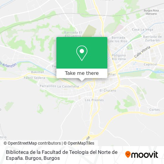 mapa Biblioteca de la Facultad de Teología del Norte de España. Burgos