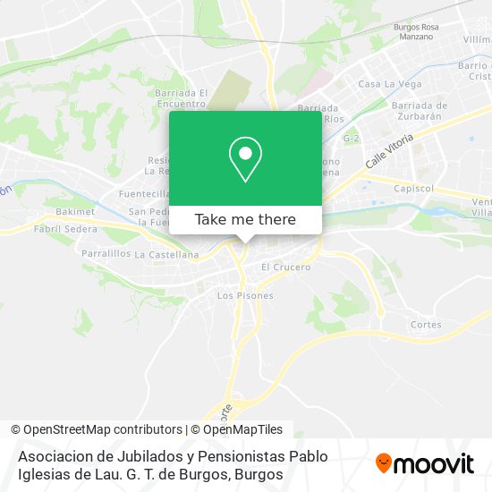 mapa Asociacion de Jubilados y Pensionistas Pablo Iglesias de Lau. G. T. de Burgos