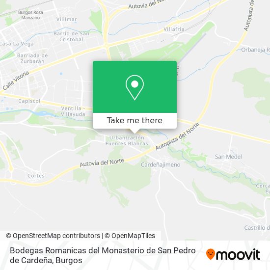 Bodegas Romanicas del Monasterio de San Pedro de Cardeña map
