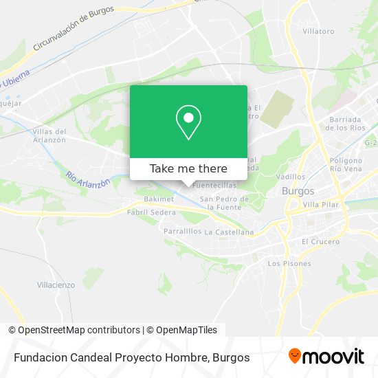 mapa Fundacion Candeal Proyecto Hombre