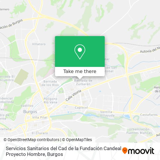 Servicios Sanitarios del Cad de la Fundación Candeal Proyecto Hombre map