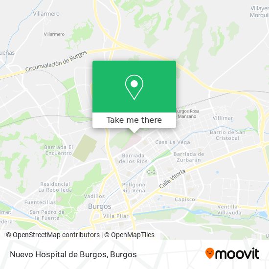 Nuevo Hospital de Burgos map