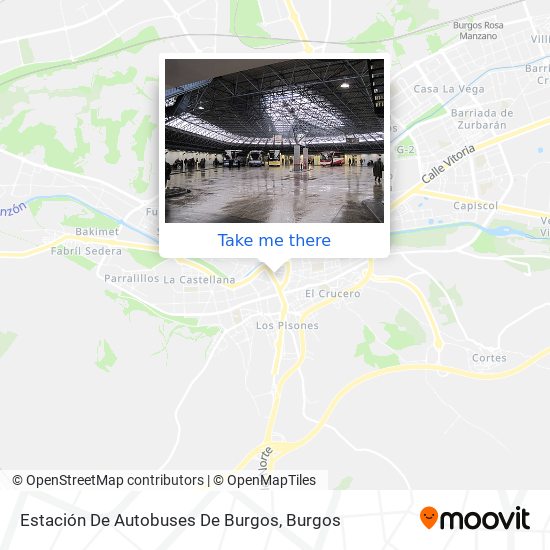 mapa Estación De Autobuses De Burgos