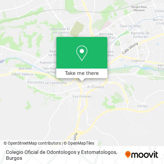 Colegio Oficial de Odontologos y Estomatologos map