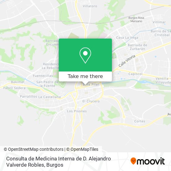 mapa Consulta de Medicina Interna de D. Alejandro Valverde Robles