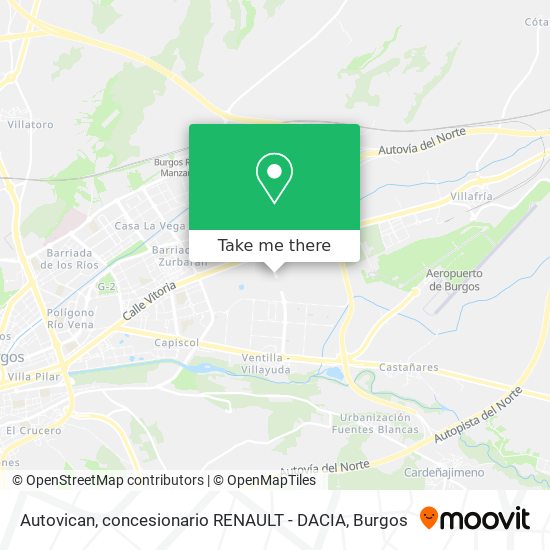 mapa Autovican, concesionario RENAULT - DACIA