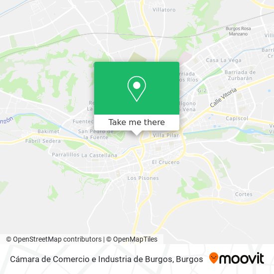 Cámara de Comercio e Industria de Burgos map