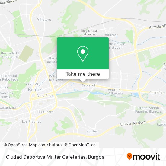 mapa Ciudad Deportiva Militar Cafeterías