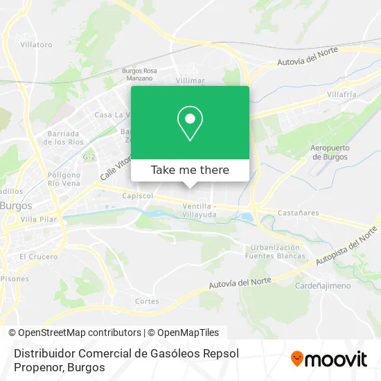 Distribuidor Comercial de Gasóleos Repsol Propenor map
