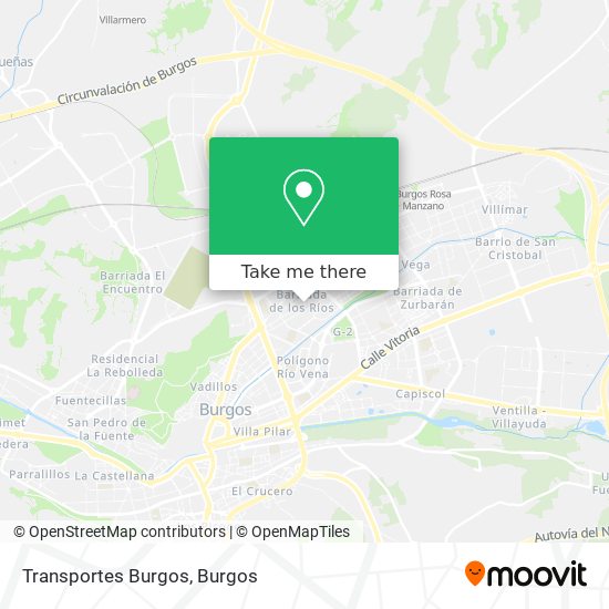 Transportes Burgos map