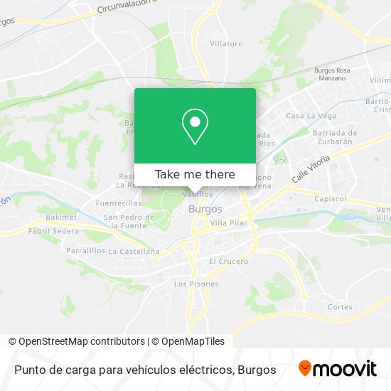 mapa Punto de carga para vehículos eléctricos