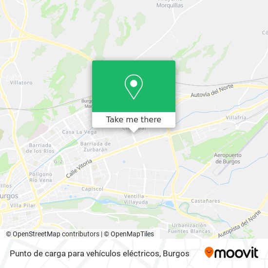 Punto de carga para vehículos eléctricos map