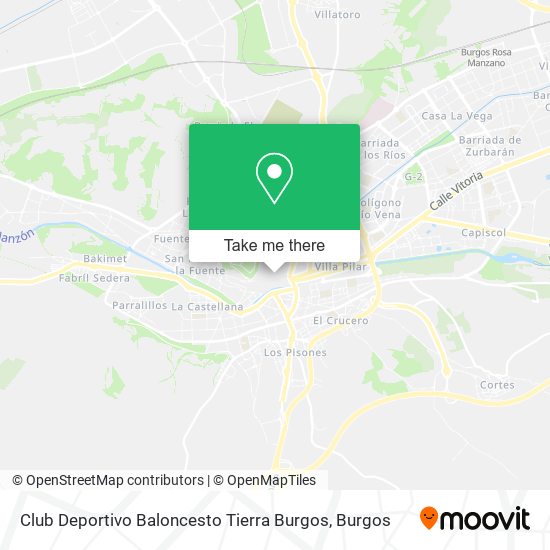 mapa Club Deportivo Baloncesto Tierra Burgos