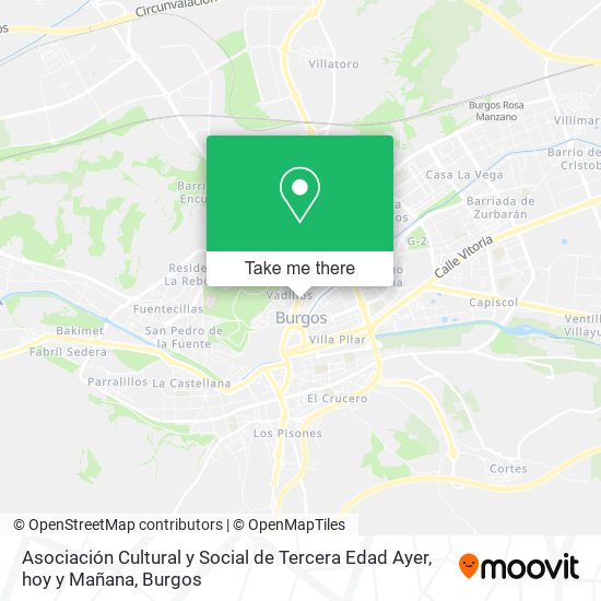 mapa Asociación Cultural y Social de Tercera Edad Ayer, hoy y Mañana