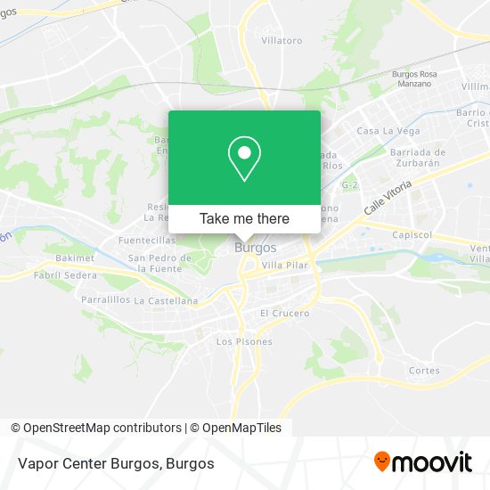 mapa Vapor Center Burgos