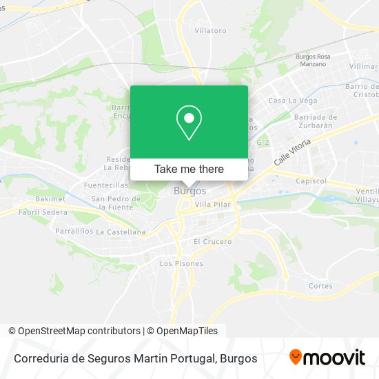 mapa Correduria de Seguros Martin Portugal