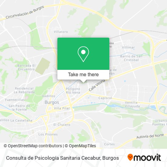 Consulta de Psicología Sanitaria Cecabur map
