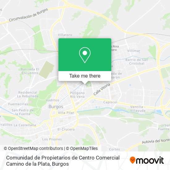 mapa Comunidad de Propietarios de Centro Comercial Camino de la Plata
