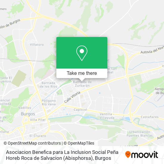 mapa Asociacion Benefica para La Inclusion Social Peña Horeb Roca de Salvacion (Abisphorsa)