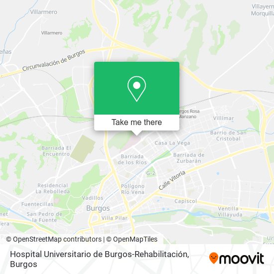 Hospital Universitario de Burgos-Rehabilitación map