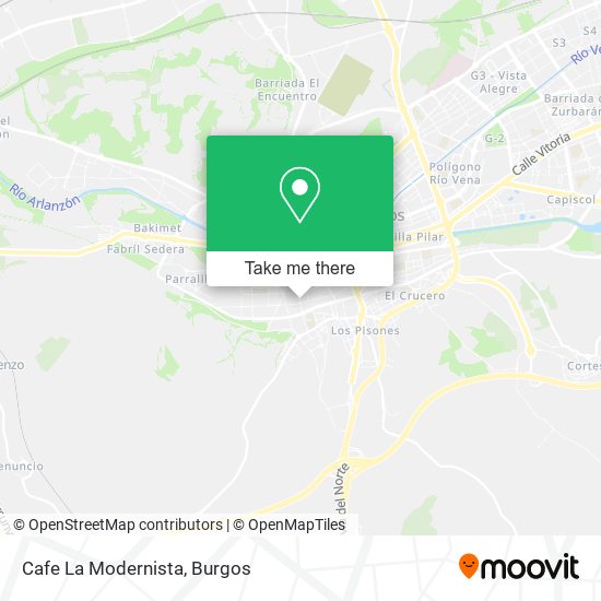 Cafe La Modernista map