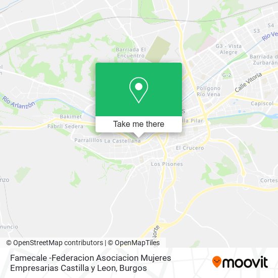 Famecale -Federacion Asociacion Mujeres Empresarias Castilla y Leon map