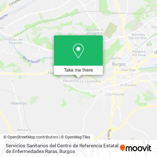 mapa Servicios Sanitarios del Centro de Referencia Estatal de Enfermedades Raras