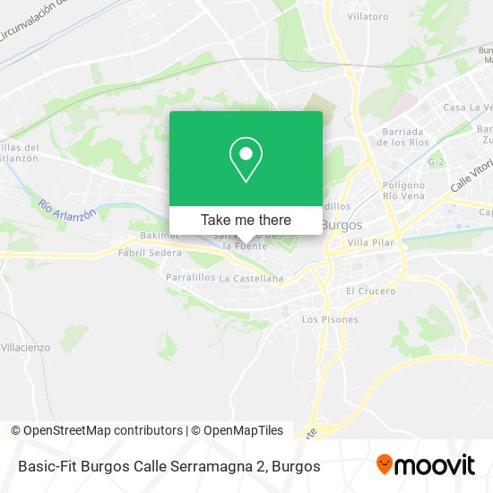 mapa Basic-Fit Burgos Calle Serramagna 2