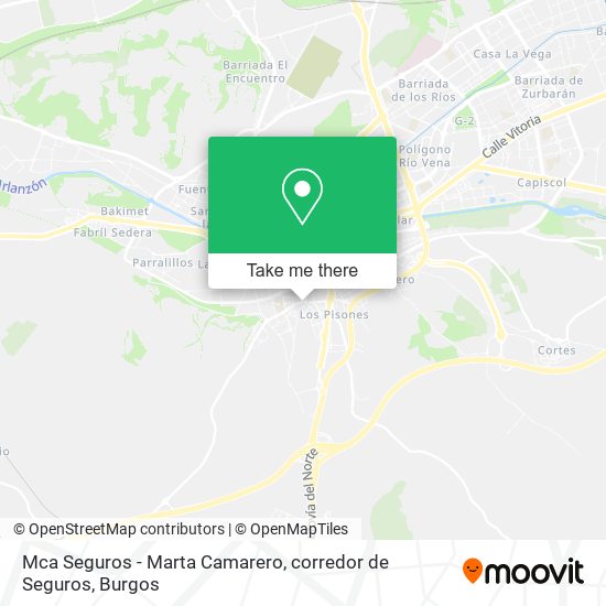 mapa Mca Seguros - Marta Camarero, corredor de Seguros