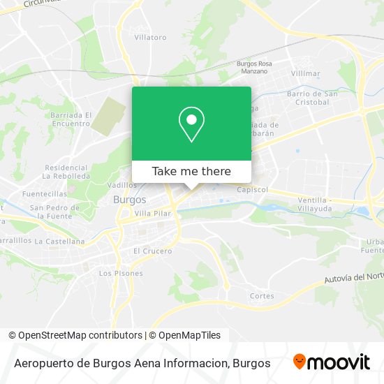 Aeropuerto de Burgos Aena Informacion map